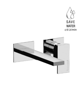 VITA 53547 - Wall-mounted single handle washbasin mixer by Rubinetterie Frattini - view 3